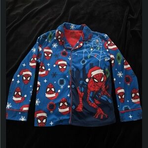 Marvel Spider-Man Christmas Kids Pajama Set - Blue and Red